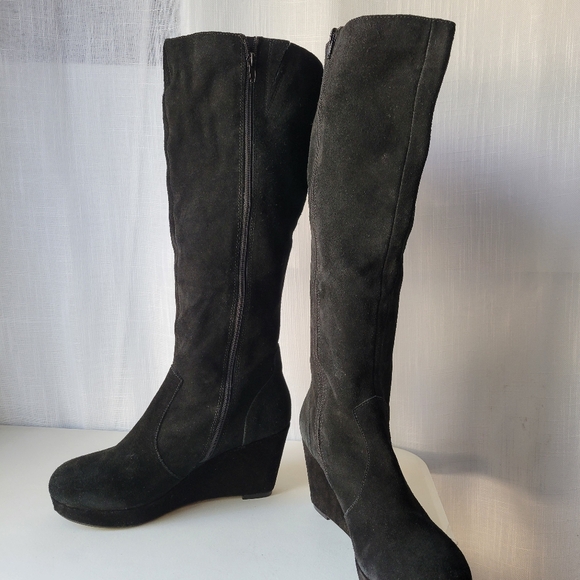 Steve Madden Ashleey women's wedge leather boots size 10 - Picture 5 of 14